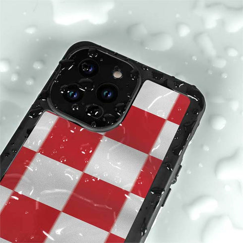Croatia Soccer Flag iPhone 14 Pro Waterproof Case